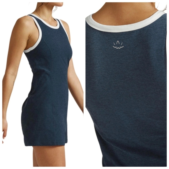 New Beyond Yoga Spacedye Outlines Navy/White Golf Tennis Pickleball Dress XL NWT - Picture 4 of 9